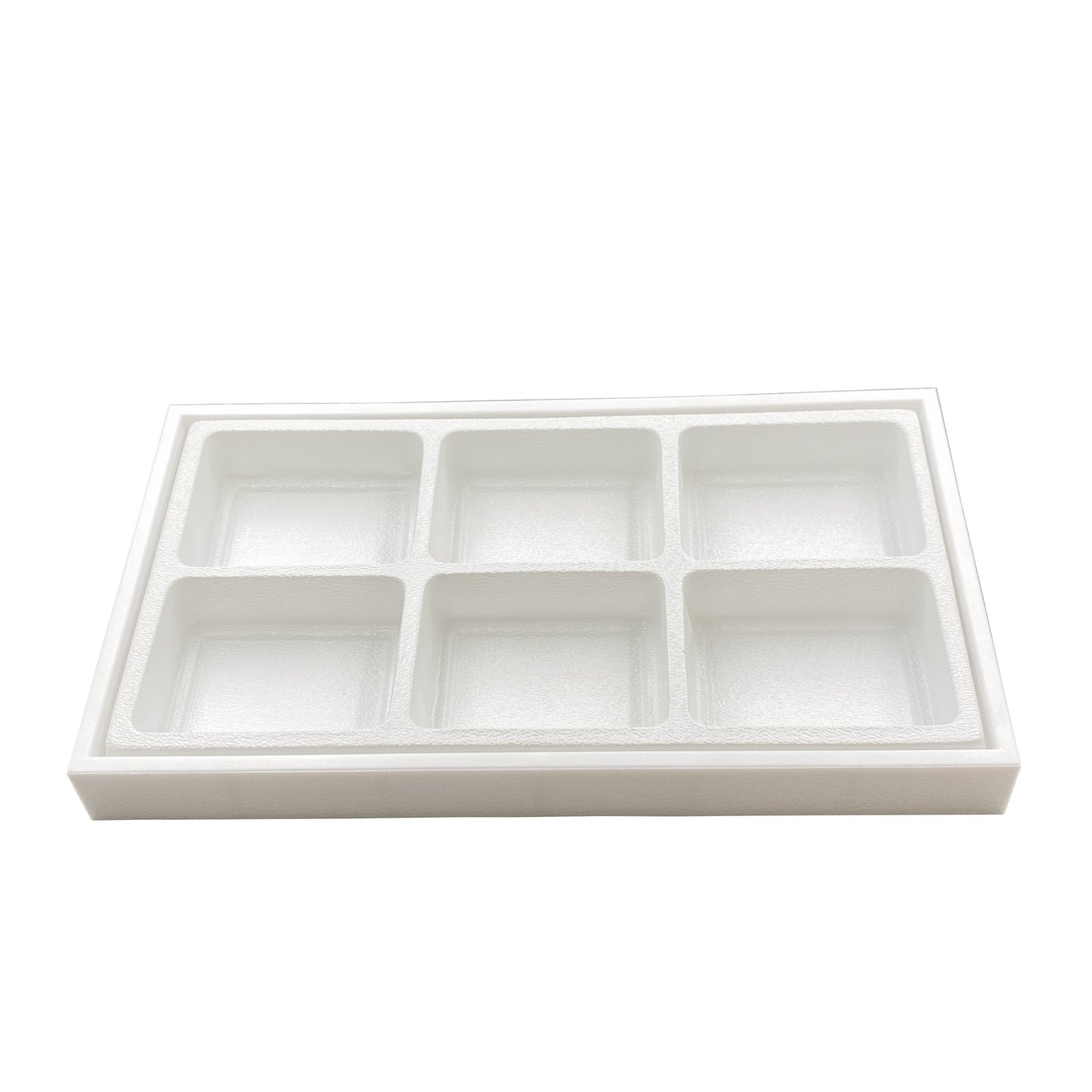 Plastic Storage Display Tray w/ Compartment Sorting Liner - Size 14 3/8" x 8 1/4" x 1 1/2"