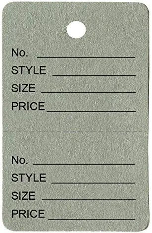 100 Qty Unstrung Colored Price Tags w/Perforated Stub