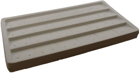 N'icePackaging  - 24 Pair Slot Flocked Earring Storage Tray Inserts - for Merchandise Jewelry & Organization - 14 1/8" x 7 5/8" x 1/2"