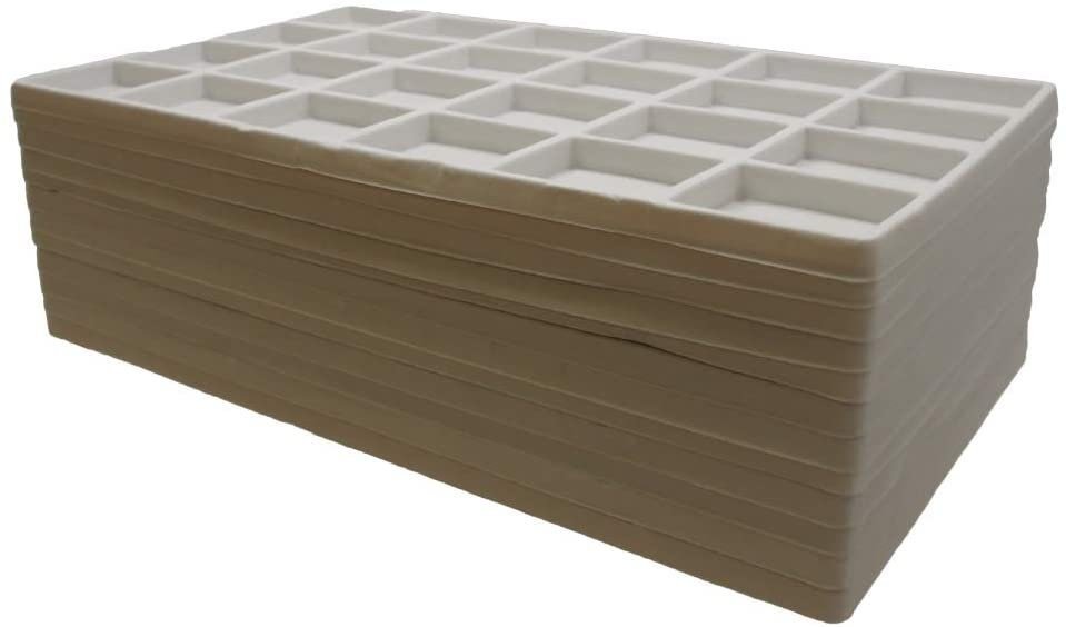 N'icePackaging - 24 Slot (2 1/8" x 1 3/4") Flocked Storage Tray Inserts - For Merchandise Jewelry & Organization