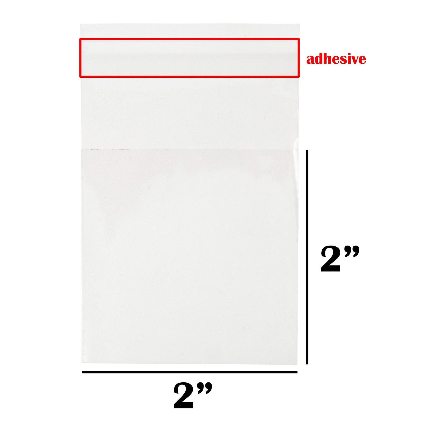 1.4-Mil Ultra Clear Self-Adhesive Re-Sealable OPP Packaging/Display Bags for Merchandise/Handmade Jewelry/Cards/Crafts/Foods/Candles High Clarity