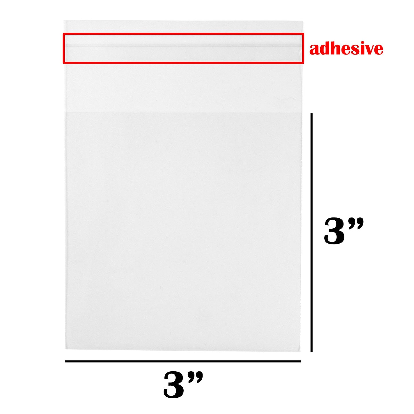 1.4-Mil Ultra Clear Self-Adhesive Re-Sealable OPP Packaging/Display Bags for Merchandise/Handmade Jewelry/Cards/Crafts/Foods/Candles High Clarity