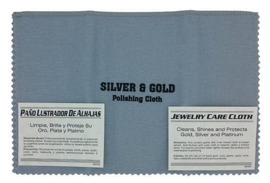 11"x14" Grey/White Jewelry Polishing Cloth