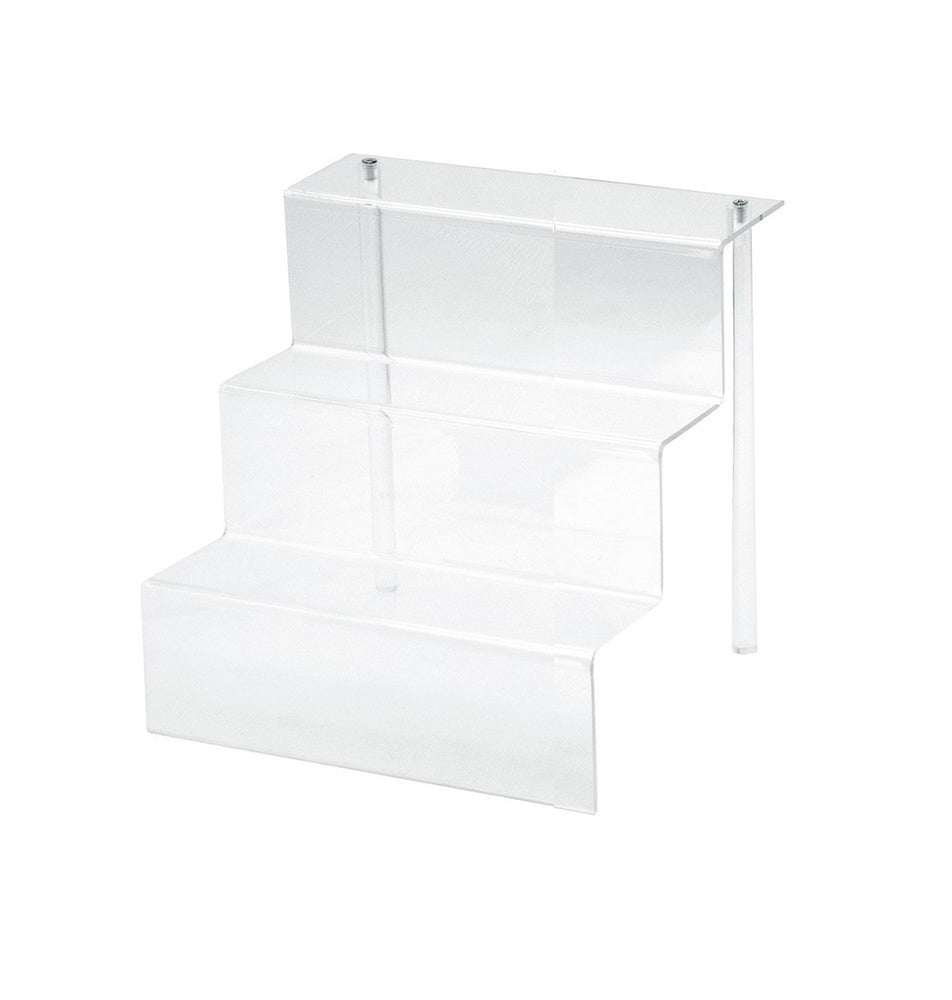 3 Tiers Clear Acrylic Glass Riser Step Display