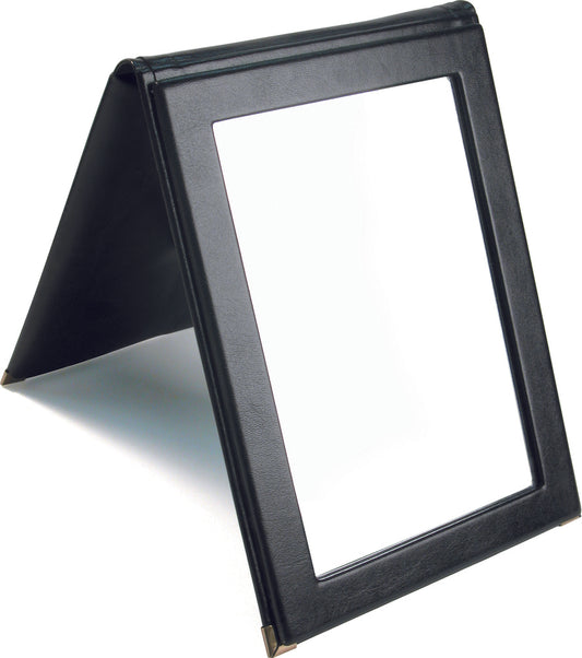 Portable Black Snap Folding Mirror