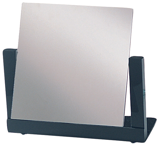 Black Finish Square Glass Mirror (Til-table)