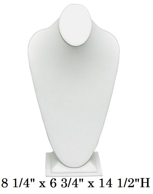 Tall White Oval top with Slim bottom Base Elegant Necklace Display