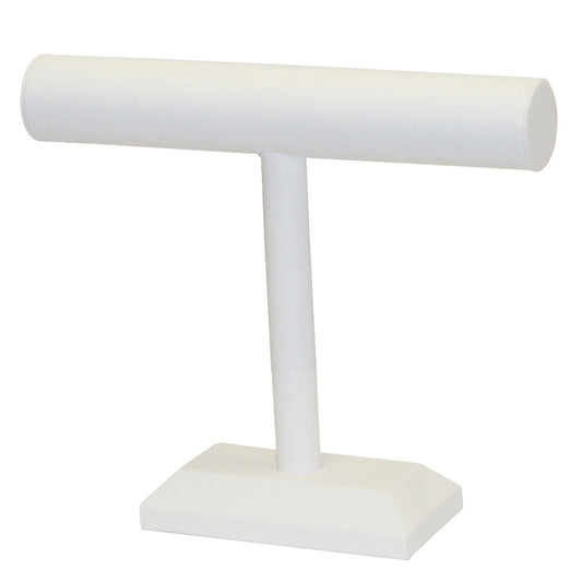 White Leatherette 6 3/4"H T Bar