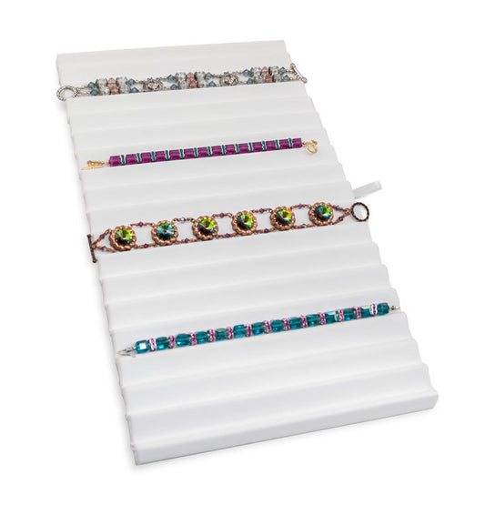 White 18-Slotted Deluxe Tray Insert for Bracelets