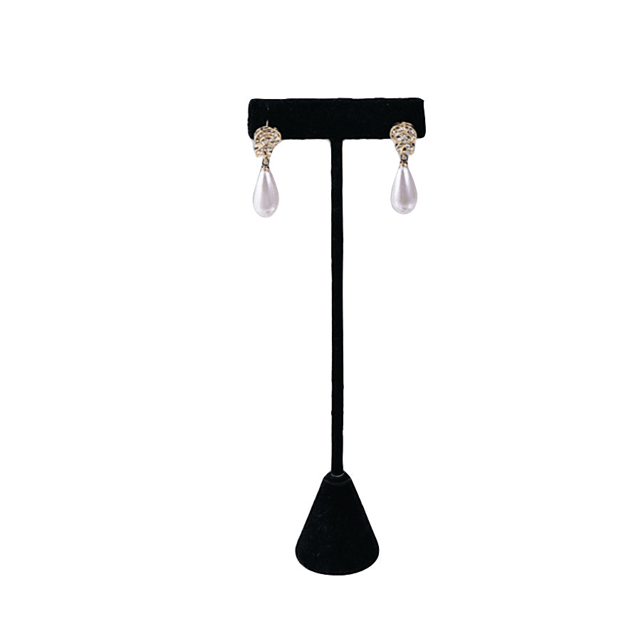 Black Single Earring Display T Shape 6 3/4"H
