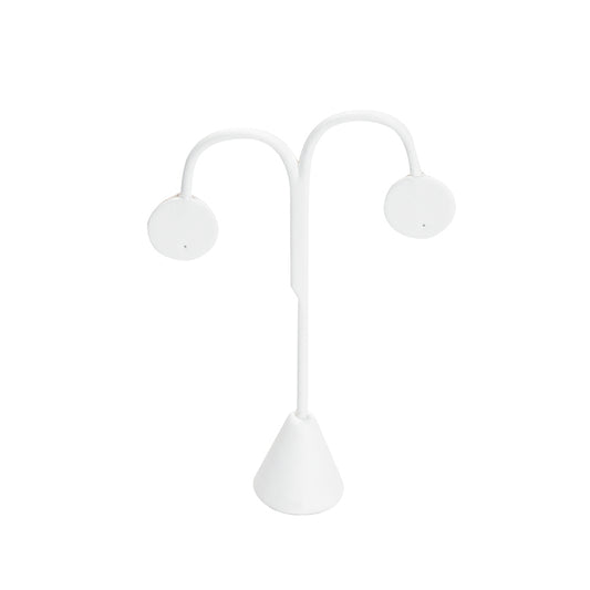 White Single Earring Display Tear Drop Shape 4 3/4"H