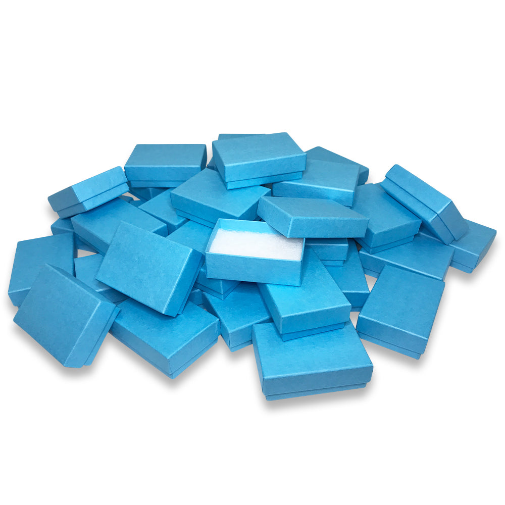 Light Blue Cotton Filled Boxes Pile