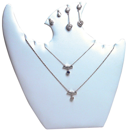 White 9 1/2"H Necklace Display with Easel