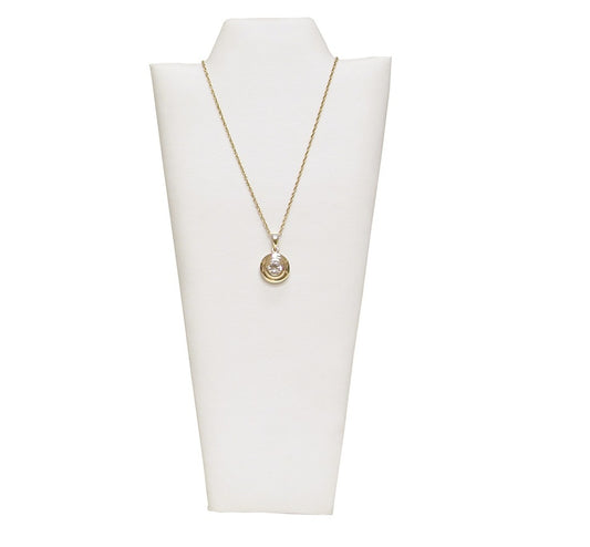 White 8 7/8"H Necklace Display with Easel