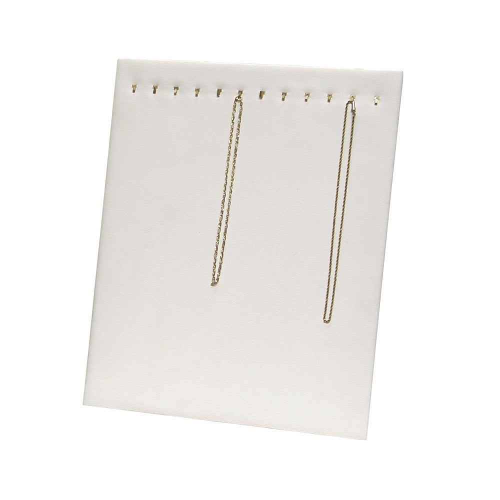 12 Hooks White Necklace Display Easel Stand