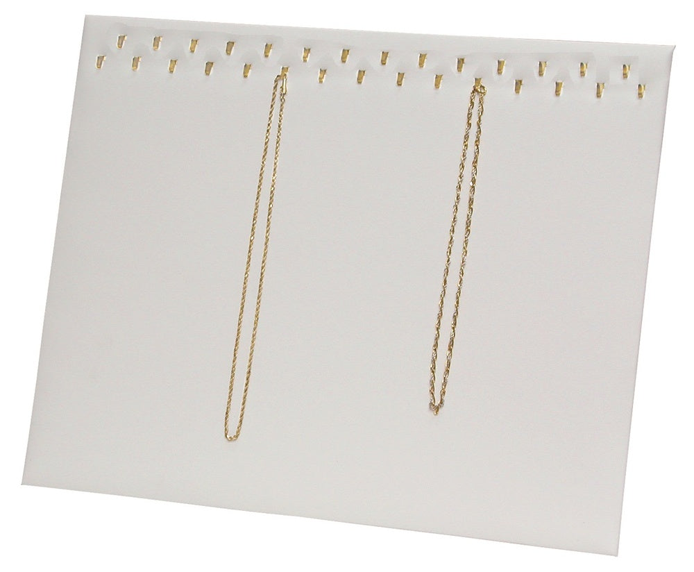 29 Hooks White Necklace Display Easel Stand