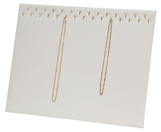 29 Hooks White Necklace Display Easel Stand