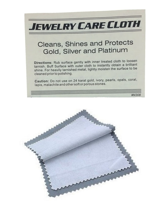 4x6 Grey/White Jewelry Polishing Cloth