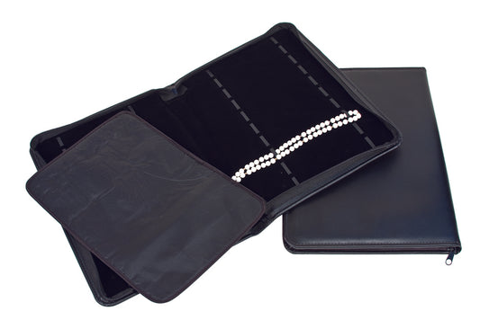 Economy Black Leatherette Folders - 20 Section (Watch/Bracelet)