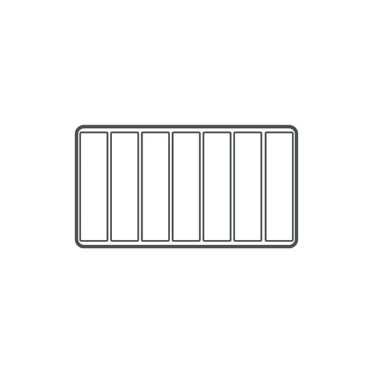 White 7 Compartment Flocked Tray Insert Liner