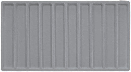 Grey 10 Compartment Bracelet Flocked Tray Insert