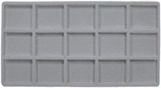 Grey 15 Compartment Flocked Tray Insert