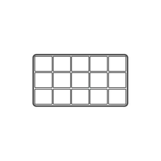 White 15 Compartment Flocked Tray Insert