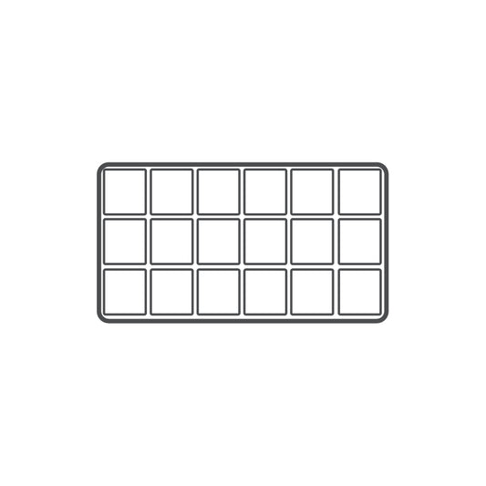 White 18 Compartment Flocked Tray Insert Tray Liner