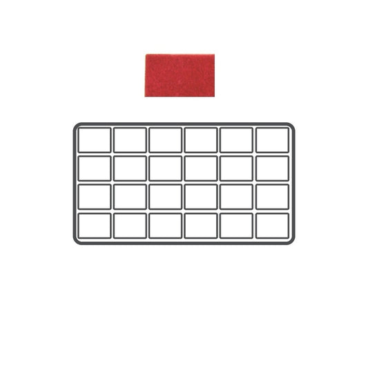 Red 24 Compartment Jewelry Flocked Tray Insert Liner