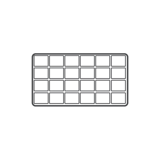 White 24 Compartment Jewelry Flocked Tray Insert Liner