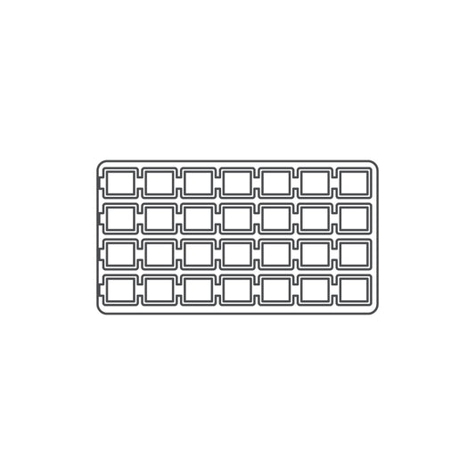 White 28 Compartment Puff Earring Card Flocked Tray Insert Liner