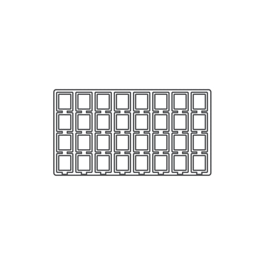 White 32 Compartment Puff Earring Card Flocked Tray Insert