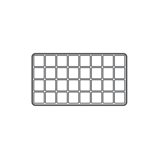White 32 Compartment Flocked Jewelry Tray Insert Liner