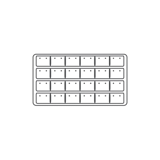 White 38 Compartment Earring Flocked Tray Insert