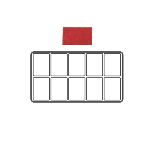 Red 10 Compartment Flocked Tray Insert Tray Liner