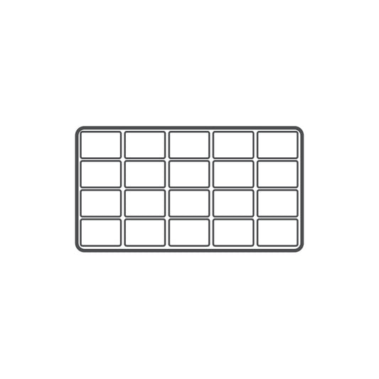 White 20 Compartment Flocked Tray Jewelry Insert Liner