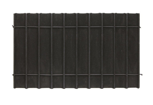 Black Leatherette 10 Section Deluxe bracelet insert with elastic fasteners