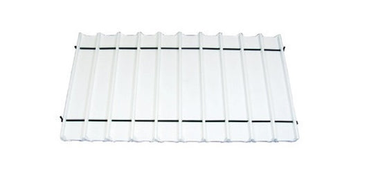 White Leatherette 10 Section Deluxe bracelet insert with elastic fasteners