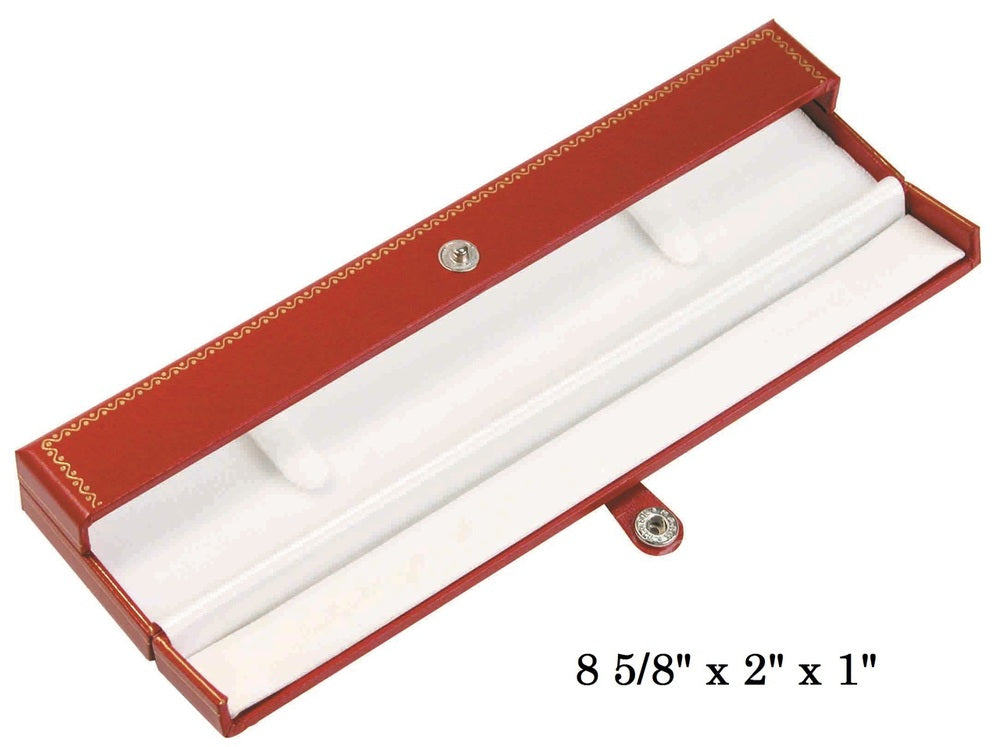 Red Bracelet/Watch Snap-Tab Leatherette Box