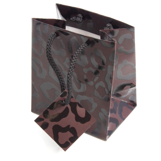 Leopard Spot Coating Tote Bag - 4" x 2 3/4" x 4 1/2"H (10Bags/Pack)