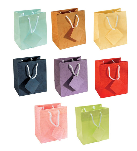 Assorted Pastel Tote Bag - 8" x 5" x 10"H (10Bags/Pack)