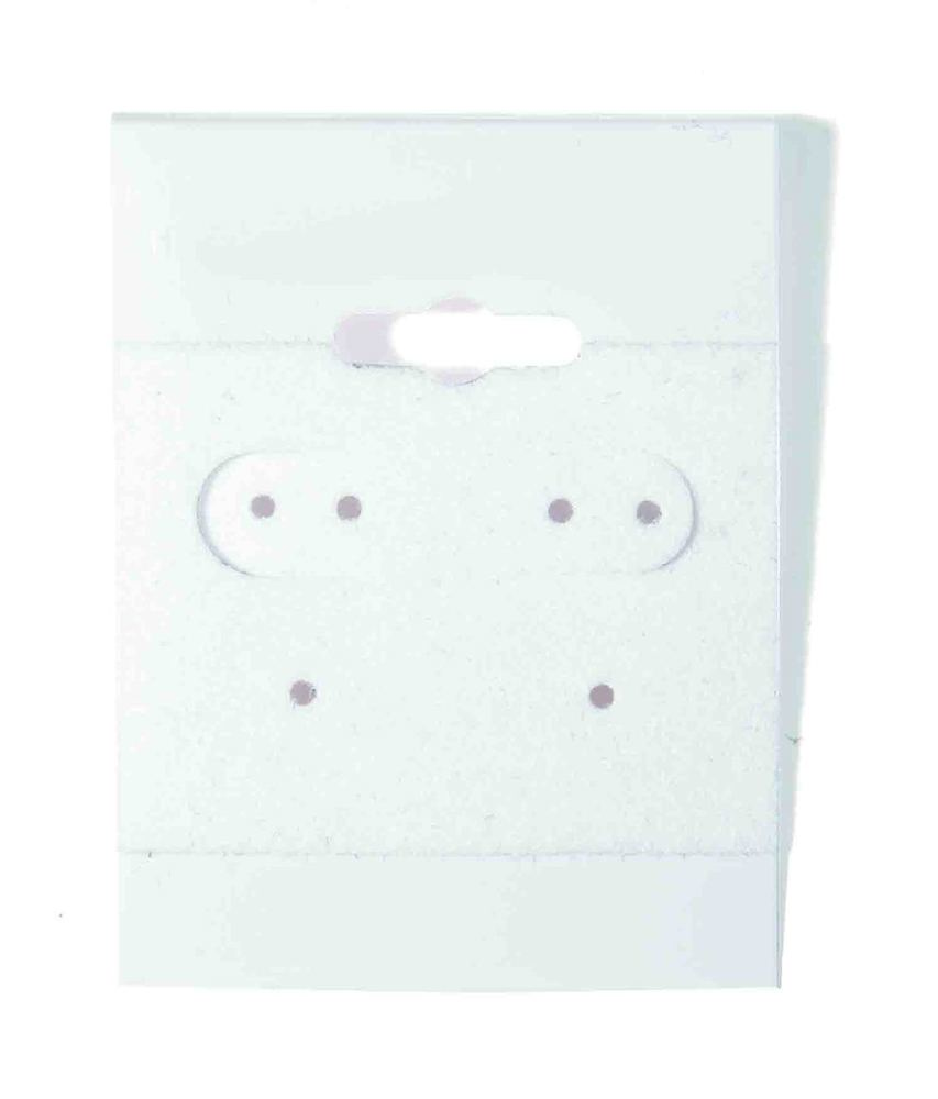 White Plain Hanging Earring Cards - 1 1/2" x 2"