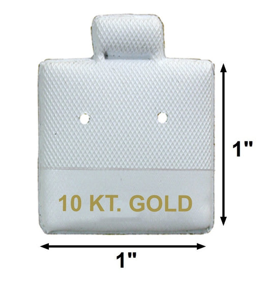 10 KT. Gold Printed White Vinyl Puff Pads - 1" x 1"