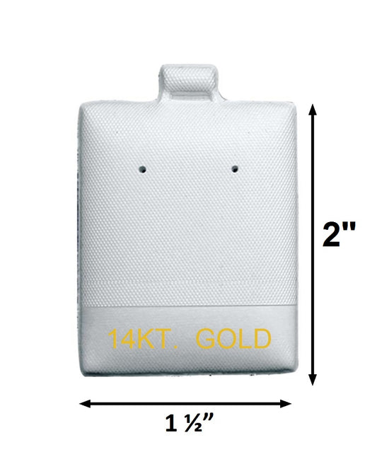 14 KT. Gold Printed White Vinyl Puff Pads - 1 1/2" x 2"