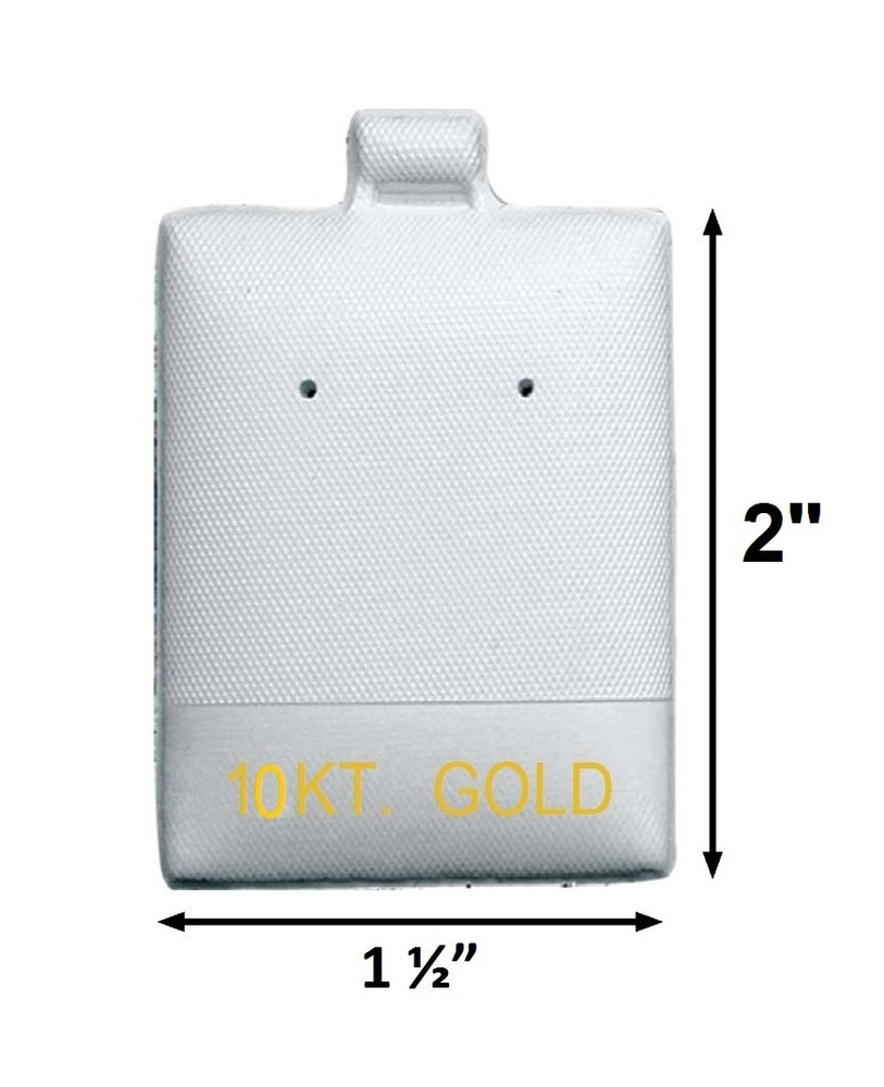 10 KT. Gold Printed White Vinyl Puff Pads - 1 1/2" x 2"