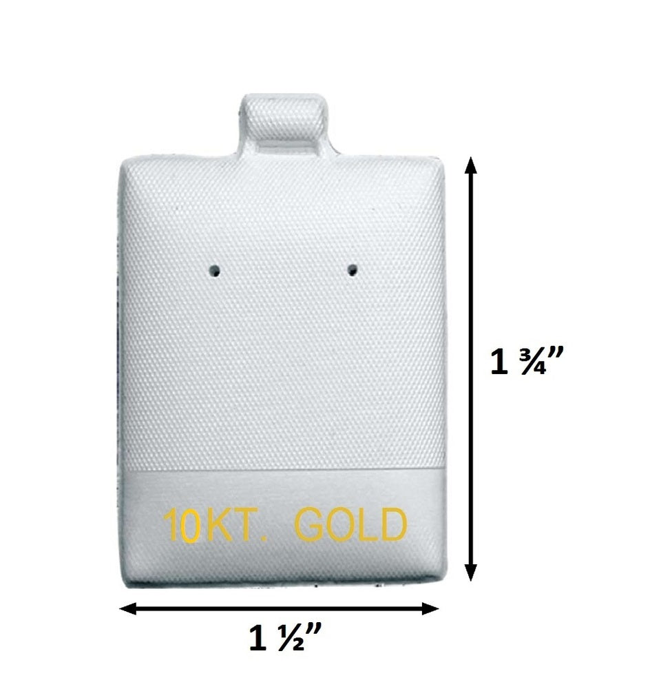 10 KT. Gold Printed White Vinyl Puff Pads - 1 1/2" x 1 3/4"