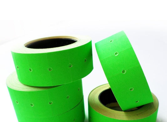 Double Line Green Labels for Pricing Gun