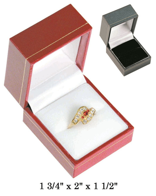 Black/White Ring CR Leatherette Box