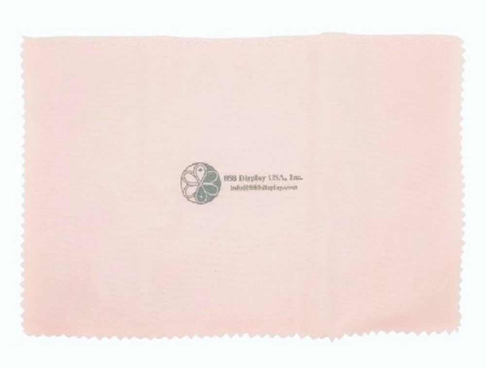 11"x14" LightPink/White Jewelry Polishing Cloth