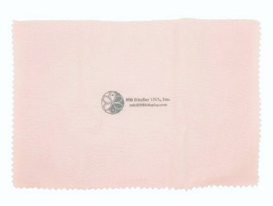 11"x14" LightPink/White Jewelry Polishing Cloth